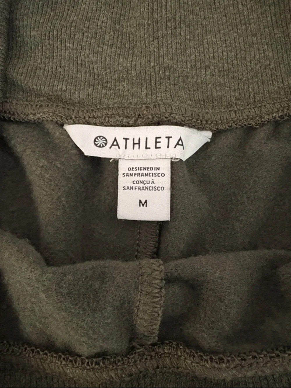 Athleta Coaster Luxe High Rise Jogger Pants Women’s Size Medium Dark Green